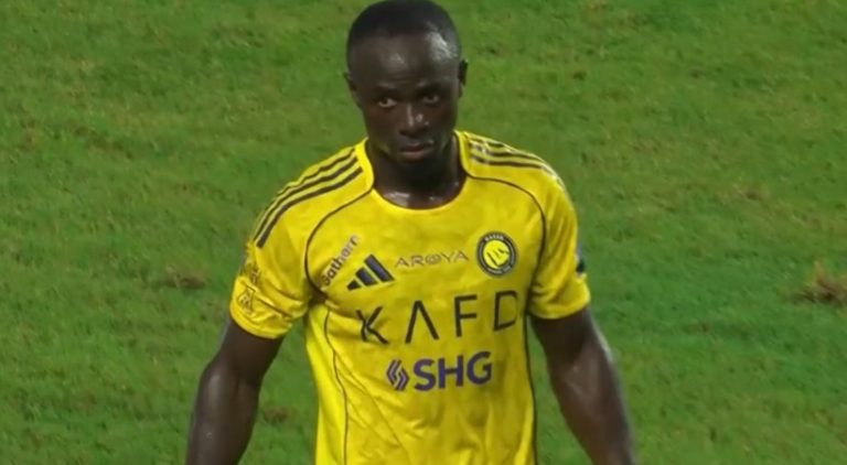 Watch: Sadio Mané Sent Off After Reckless Challenge on Al-Ittihad Goalkeeper in Saudi Super Cup